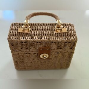 Chic Tan Woven Mini Bag